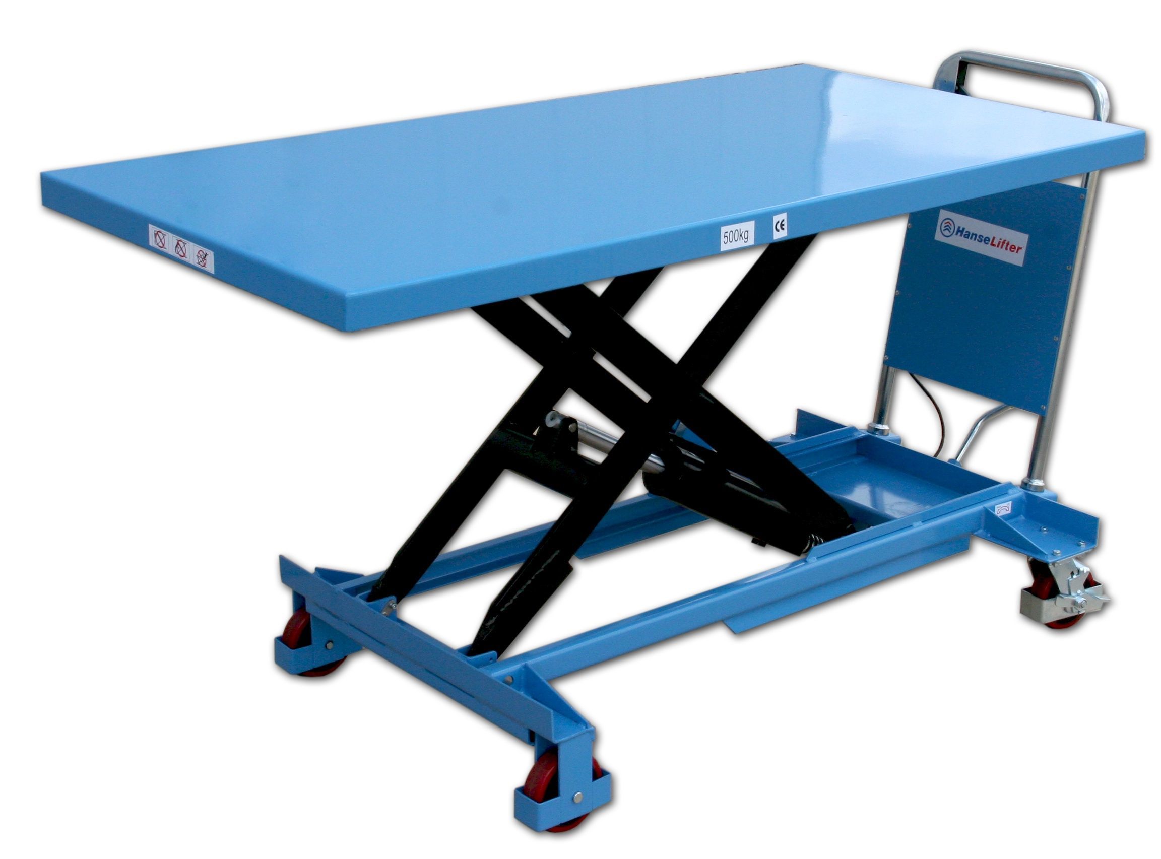 Manueller Scherenhubtischwagen mit großer Plattform Typ SPB500